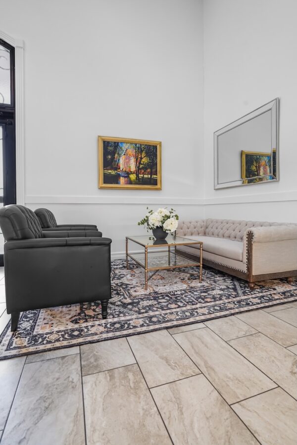 Lobby Seating at Chateau Avalon